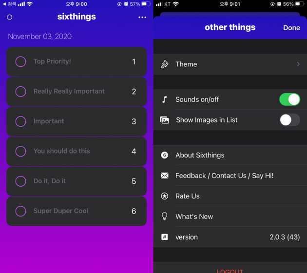 sixthings app